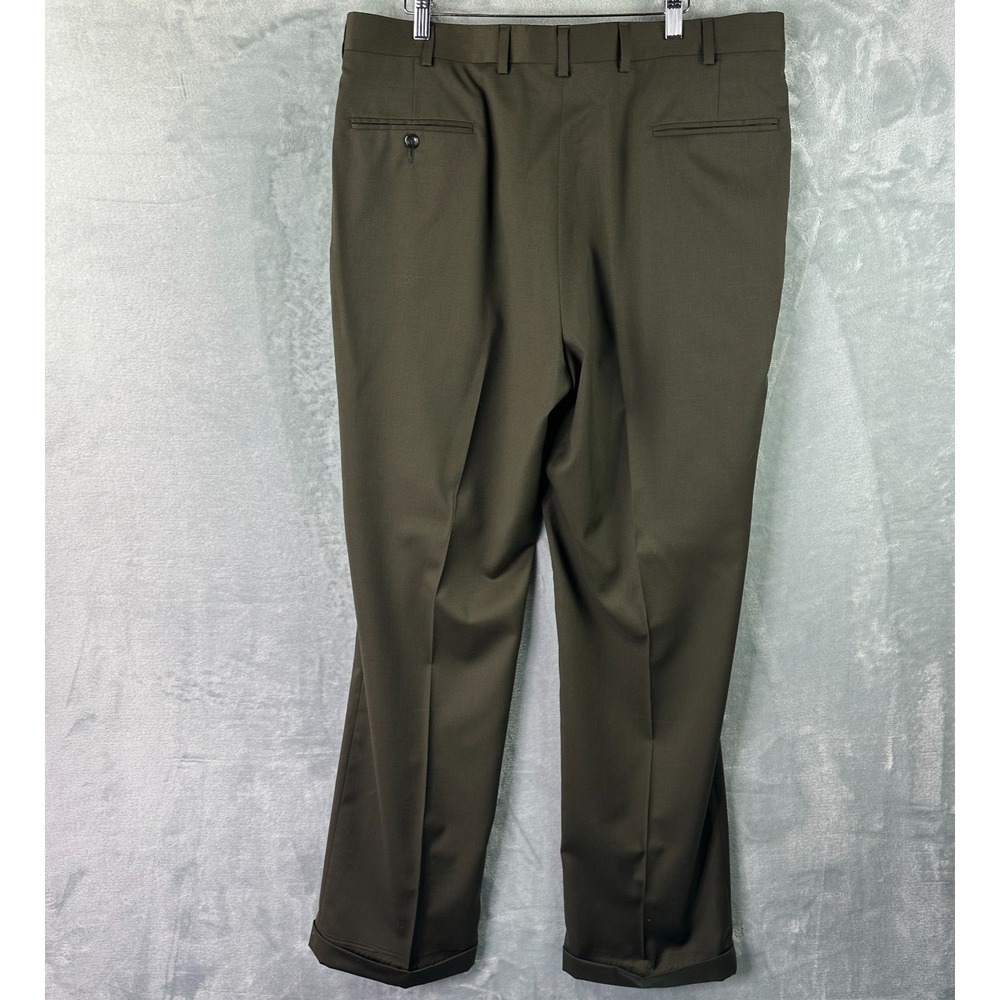 Jos A Bank Signature Collection Mens 38L Brown‎ Wool Dress Pants* - Picture 7 of 12